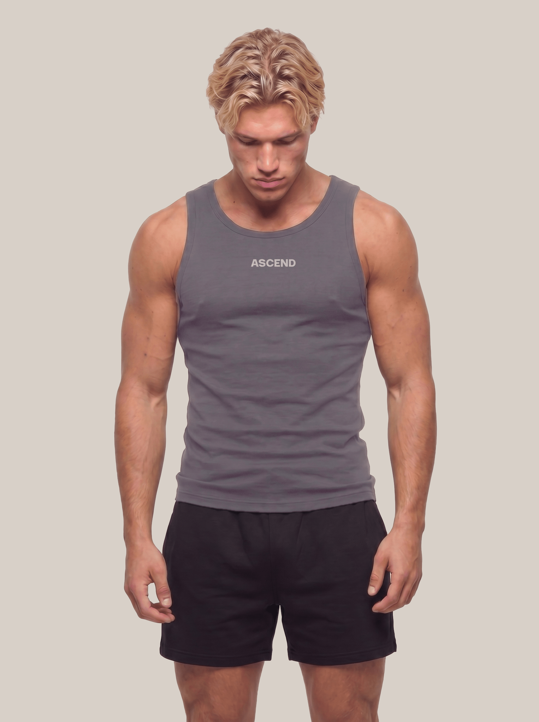 KYNETIC FITTED TANK-TOP Ascend Athletic Gray XS 