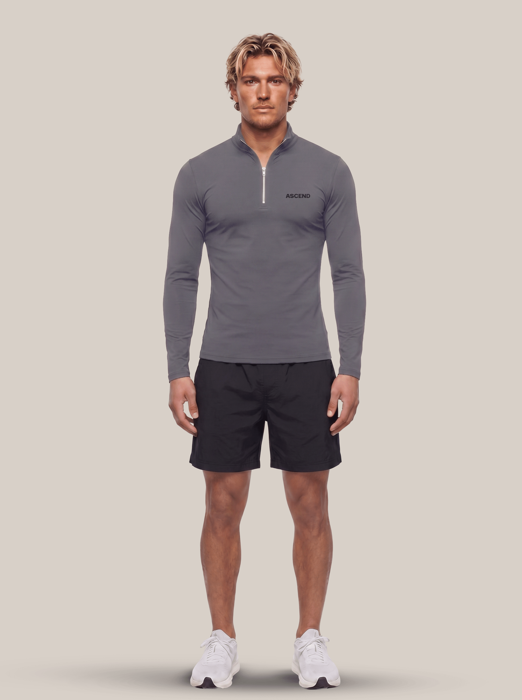 KYNETIC QUARTER-ZIP Ascend Athletic Gray XS 