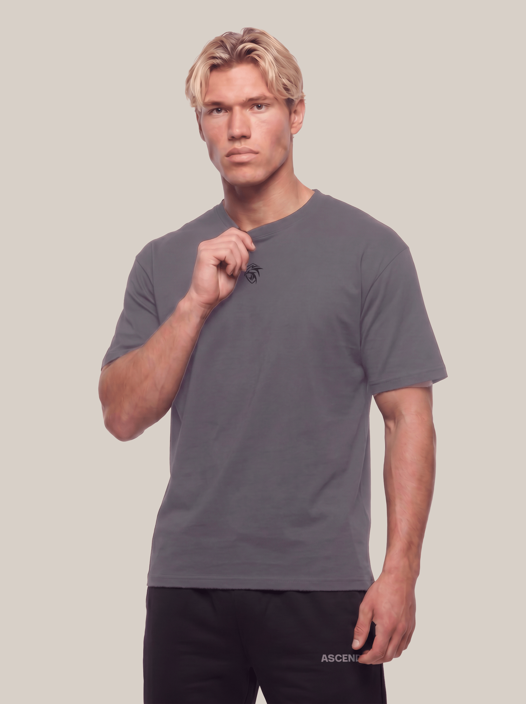 KNYETIC OVERSIZED TEE Ascend Athletic Gray XS 